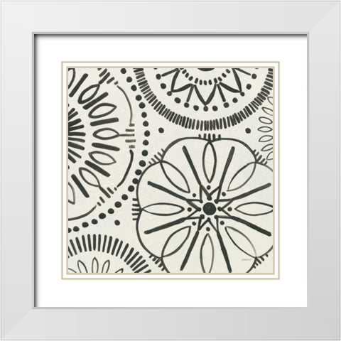 Kami XIV White Modern Wood Framed Art Print with Double Matting by Lovell, Kathrine