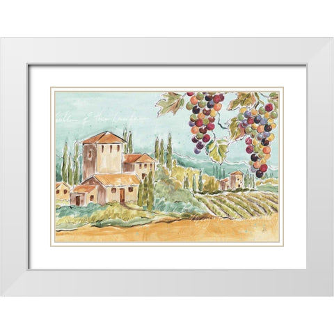 Tuscan Breeze I No Poppies White Modern Wood Framed Art Print with Double Matting by Brissonnet, Daphne