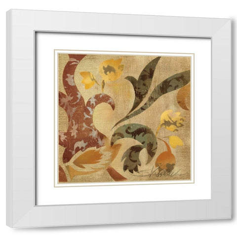 Floral Fragment II WAG White Modern Wood Framed Art Print with Double Matting by Vassileva, Silvia