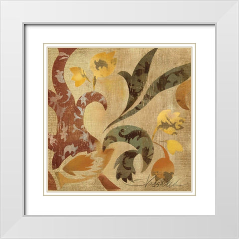 Floral Fragment II WAG White Modern Wood Framed Art Print with Double Matting by Vassileva, Silvia