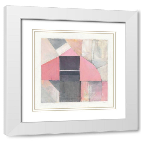 Blushing Bride White Modern Wood Framed Art Print with Double Matting by Schick, Mike