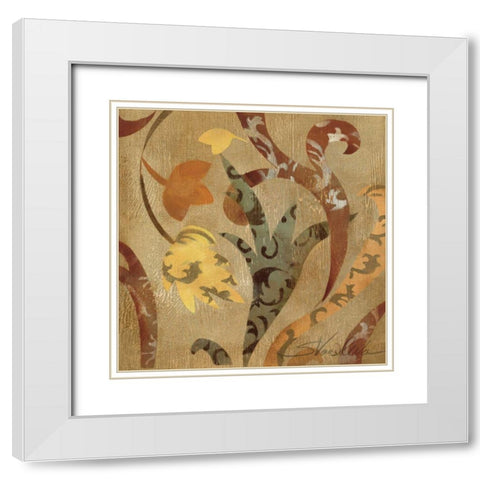 Floral Fragment IV WAG White Modern Wood Framed Art Print with Double Matting by Vassileva, Silvia