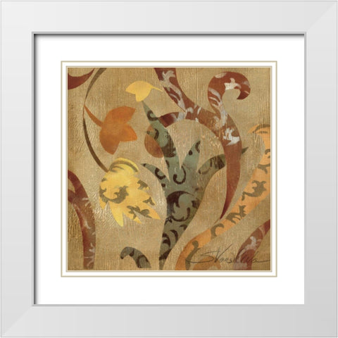 Floral Fragment IV WAG White Modern Wood Framed Art Print with Double Matting by Vassileva, Silvia