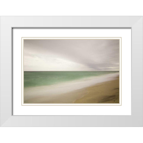 Nantucket II White Modern Wood Framed Art Print with Double Matting by Aledanda