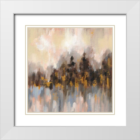 Blushing Forest I White Modern Wood Framed Art Print with Double Matting by Vassileva, Silvia
