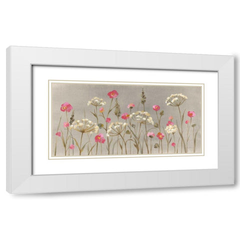 Delicate Garden White Modern Wood Framed Art Print with Double Matting by Vassileva, Silvia