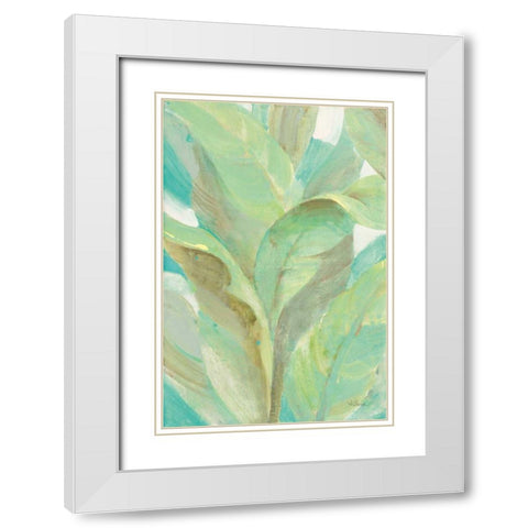 Under the Palms I White Modern Wood Framed Art Print with Double Matting by Hristova, Albena