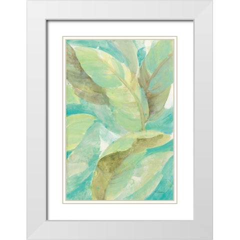 Under the Palms II White Modern Wood Framed Art Print with Double Matting by Hristova, Albena