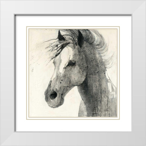 In the Wind II White Modern Wood Framed Art Print with Double Matting by Hristova, Albena