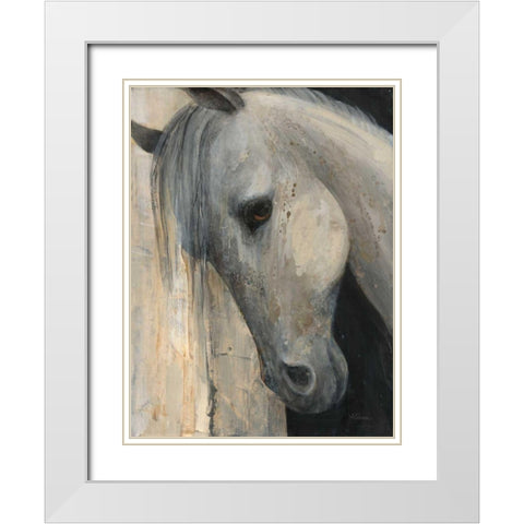 Beauty White Modern Wood Framed Art Print with Double Matting by Hristova, Albena