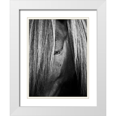 Shy Crop White Modern Wood Framed Art Print with Double Matting by Aledanda