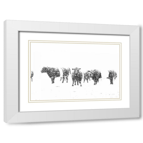 Oreos and Milk II White Modern Wood Framed Art Print with Double Matting by Aledanda