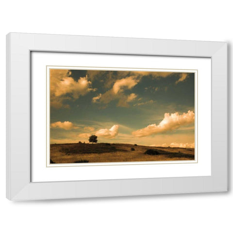 What Beautiful Clouds White Modern Wood Framed Art Print with Double Matting by Aledanda
