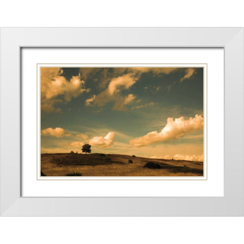 What Beautiful Clouds White Modern Wood Framed Art Print with Double Matting by Aledanda