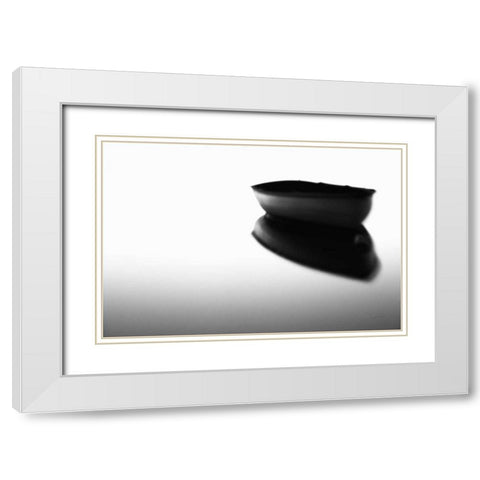 Reflection White Modern Wood Framed Art Print with Double Matting by Aledanda