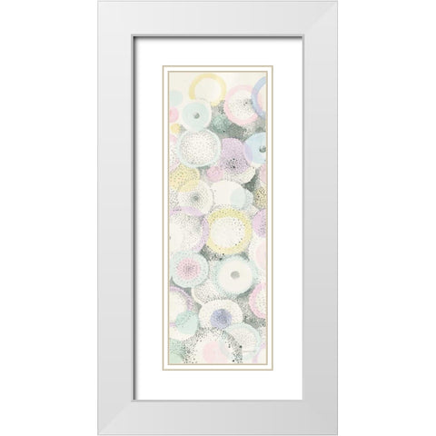 Breezes II White Modern Wood Framed Art Print with Double Matting by Nai, Danhui