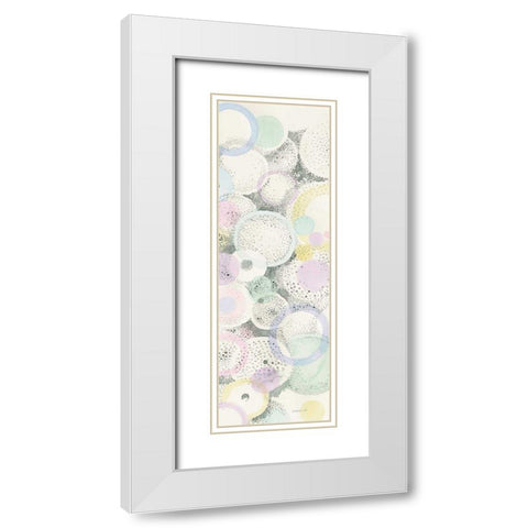 Breezes III White Modern Wood Framed Art Print with Double Matting by Nai, Danhui