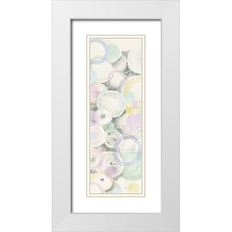 Breezes III White Modern Wood Framed Art Print with Double Matting by Nai, Danhui