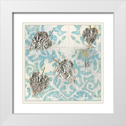 Gracefully Blue I White Modern Wood Framed Art Print with Double Matting by Wiens, James