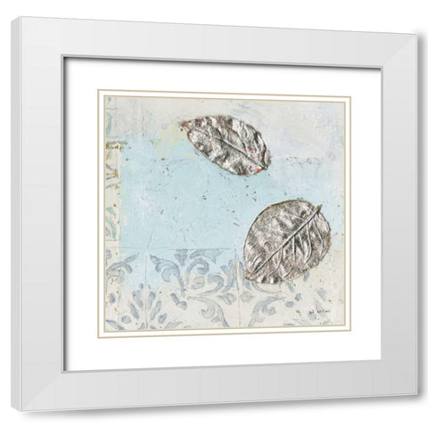 Gracefully Blue II White Modern Wood Framed Art Print with Double Matting by Wiens, James