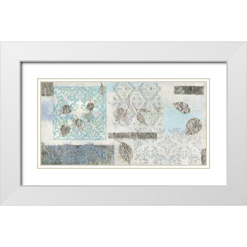 Gracefully Blue V White Modern Wood Framed Art Print with Double Matting by Wiens, James