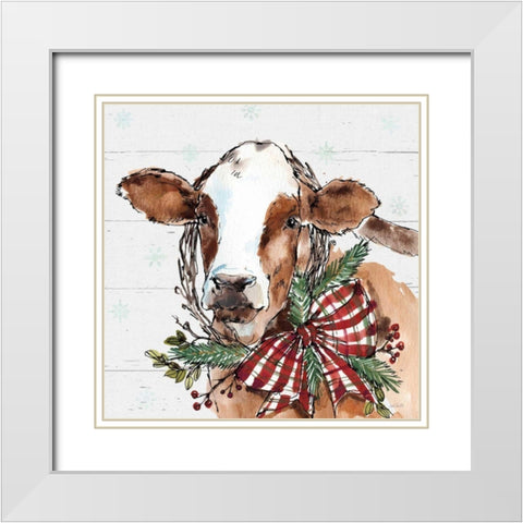 Holiday on the Farm VIII on Gray White Modern Wood Framed Art Print with Double Matting by Tavoletti, Anne