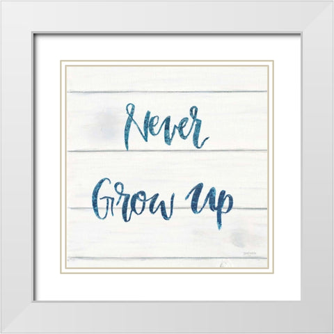 Sweet Baby Boy IV White Wood Sq White Modern Wood Framed Art Print with Double Matting by Jackson, Jenaya