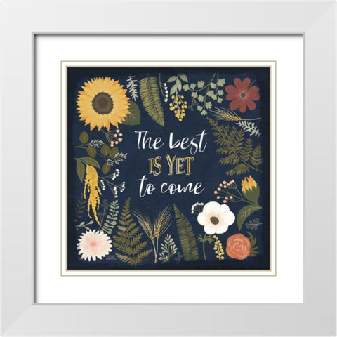 Autumn Romance VI White Modern Wood Framed Art Print with Double Matting by Marshall, Laura