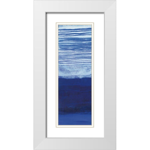 Blue Haze II White Modern Wood Framed Art Print with Double Matting by Maye, Jo