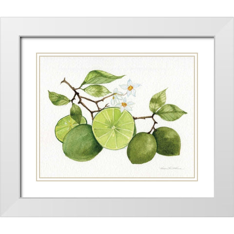 Citrus Garden VII White Modern Wood Framed Art Print with Double Matting by McKenna, Kathleen Parr