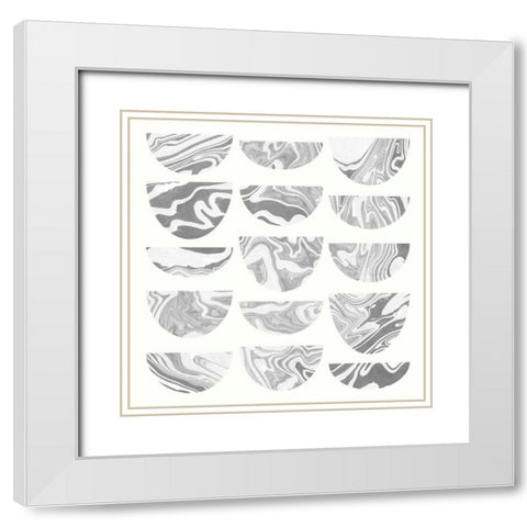 Simplicity I White Modern Wood Framed Art Print with Double Matting by Wild Apple Portfolio