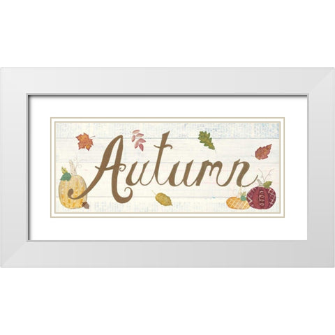 Autumn Bounty IV White Modern Wood Framed Art Print with Double Matting by Prahl, Courtney