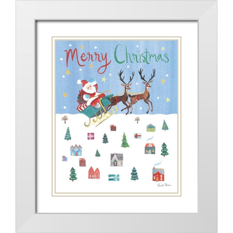 Holiday Festivities IV White Modern Wood Framed Art Print with Double Matting by Zaman, Farida