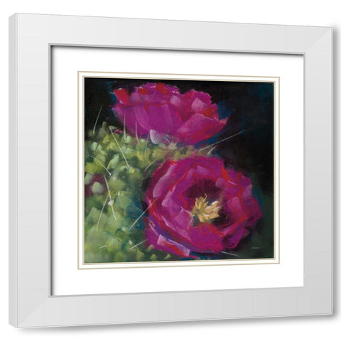 Blooming Succulent III White Modern Wood Framed Art Print with Double Matting by Rowan, Carol