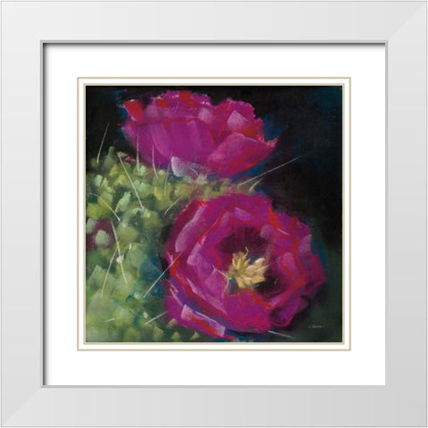 Blooming Succulent III White Modern Wood Framed Art Print with Double Matting by Rowan, Carol