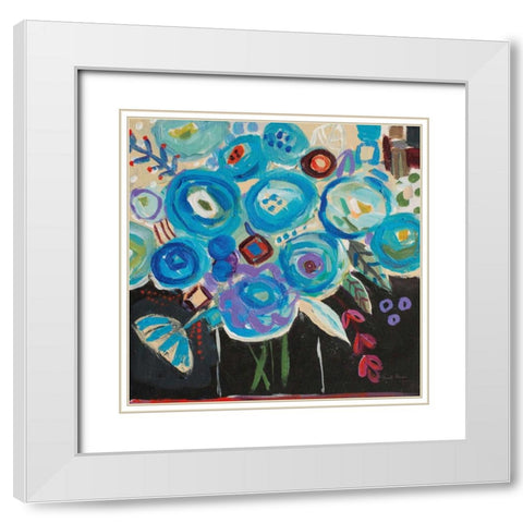 Picasso Vibe White Modern Wood Framed Art Print with Double Matting by Zaman, Farida
