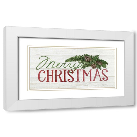 Holiday Saying II on Wood Whitewash Dark White Modern Wood Framed Art Print with Double Matting by McKenna, Kathleen Parr