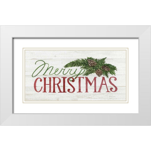 Holiday Saying II on Wood Whitewash Dark White Modern Wood Framed Art Print with Double Matting by McKenna, Kathleen Parr