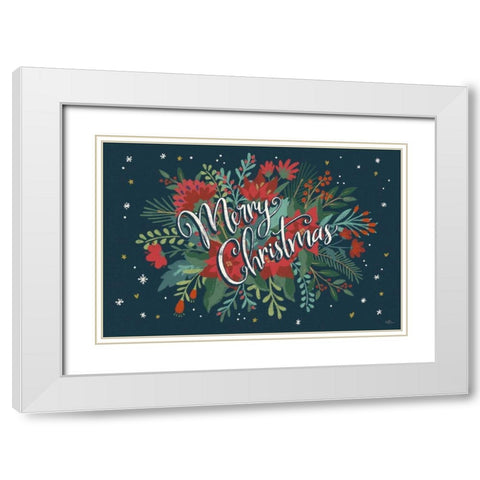 Christmas Bloom I White Modern Wood Framed Art Print with Double Matting by Penner, Janelle