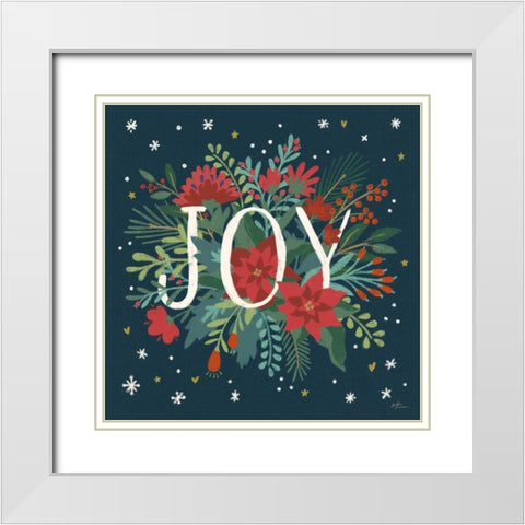 Christmas Bloom VI White Modern Wood Framed Art Print with Double Matting by Penner, Janelle