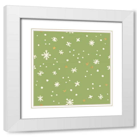 Christmas Bloom Step 05A White Modern Wood Framed Art Print with Double Matting by Penner, Janelle