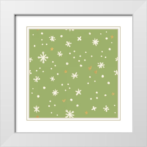 Christmas Bloom Step 05A White Modern Wood Framed Art Print with Double Matting by Penner, Janelle
