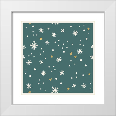 Christmas Bloom Step 05C White Modern Wood Framed Art Print with Double Matting by Penner, Janelle