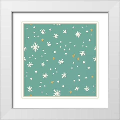 Christmas Bloom Step 05D White Modern Wood Framed Art Print with Double Matting by Penner, Janelle