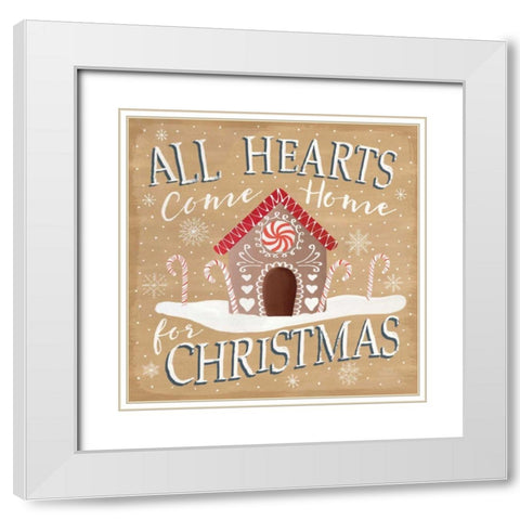 Christmas Cheer VII White Modern Wood Framed Art Print with Double Matting by Marshall, Laura