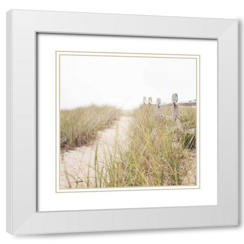 To the Beach White Modern Wood Framed Art Print with Double Matting by Marshall, Laura