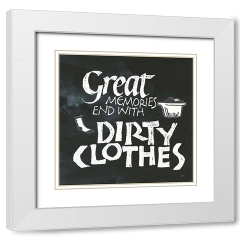 Laundry Room I White Modern Wood Framed Art Print with Double Matting by Paschke, Chris