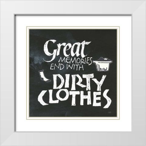 Laundry Room I White Modern Wood Framed Art Print with Double Matting by Paschke, Chris