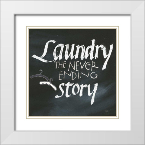 Laundry Room II White Modern Wood Framed Art Print with Double Matting by Paschke, Chris