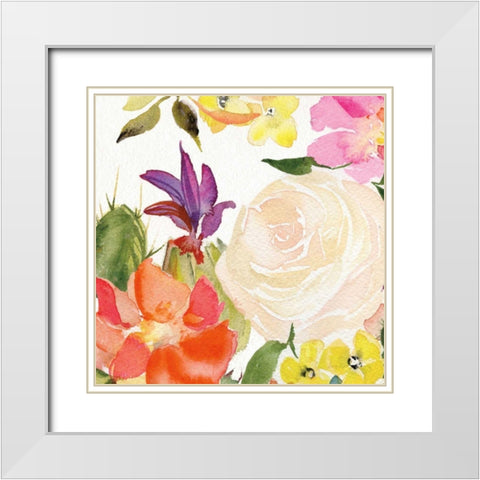 Desert Rose I White Modern Wood Framed Art Print with Double Matting by Rice, Kristy